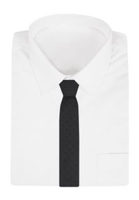 Krawat Męski - Angelo di Monti - Jednokolorowy, Czarny. Kolor: czarny. Materiał: tkanina. Styl: elegancki, wizytowy