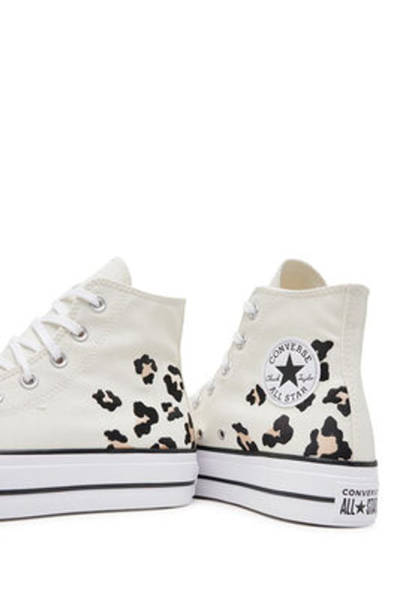 Converse Trampki Chuck Taylor All Star Lift Platform A14936C Écru. Kolor: kremowy. Materiał: materiał. Obcas: na platformie