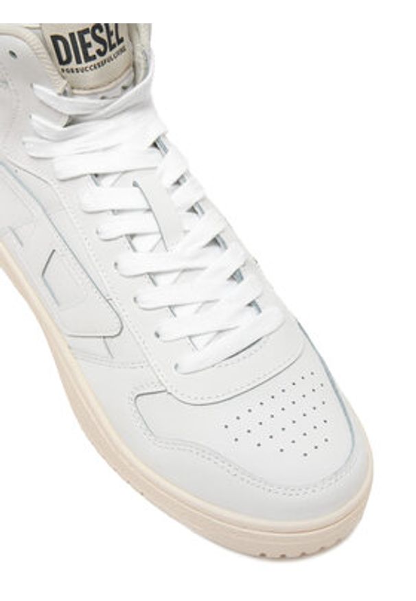 Diesel Sneakersy S-Ukiyo V2 Mid Y03364 P5576 T1015 Biały. Kolor: biały. Materiał: skóra