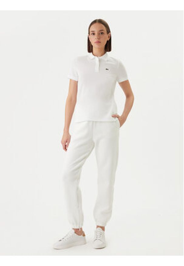 Lacoste Polo PF7839 Biały Classic Fit. Typ kołnierza: polo. Kolor: biały. Materiał: bawełna