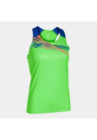 Damski Sportowy Tanktop Joma Elite X Fluorescencyjny Zielony-Royal L. Kolor: niebieski. Materiał: poliester, elastan. Styl: sportowy