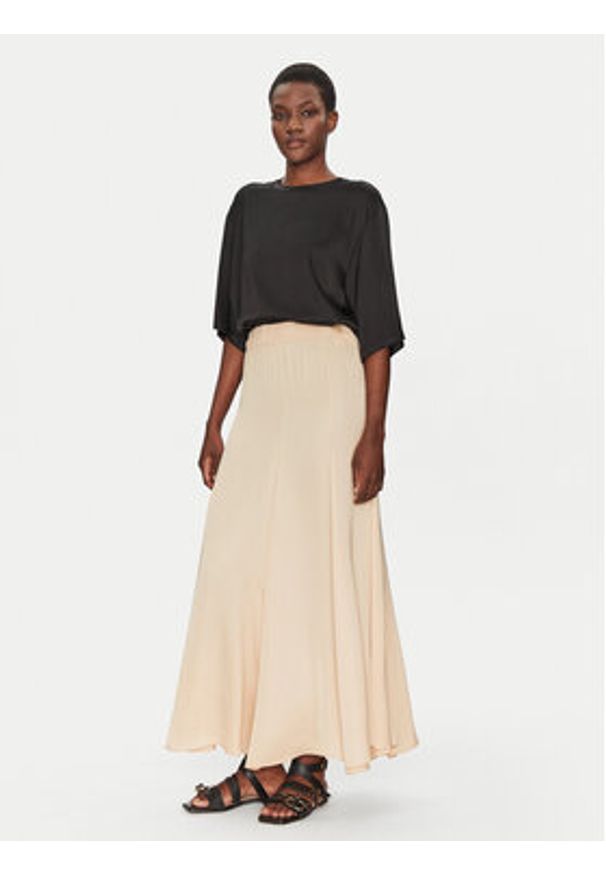 ViCOLO Spódnica maxi TD0004 Beżowy Regular Fit. Kolor: beżowy. Materiał: wiskoza