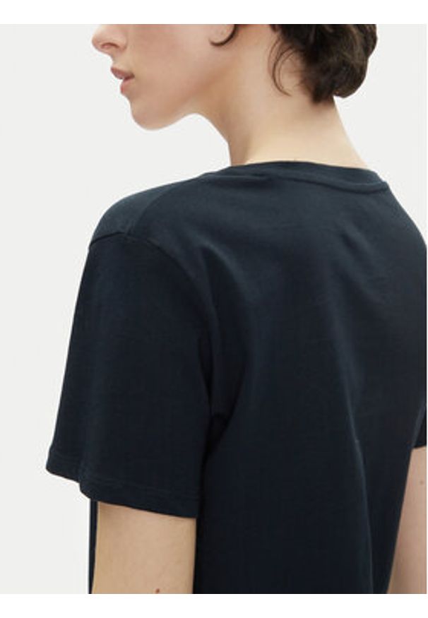 Pepe Jeans T-Shirt Macy PL506051 Granatowy Regular Fit. Kolor: niebieski. Materiał: bawełna