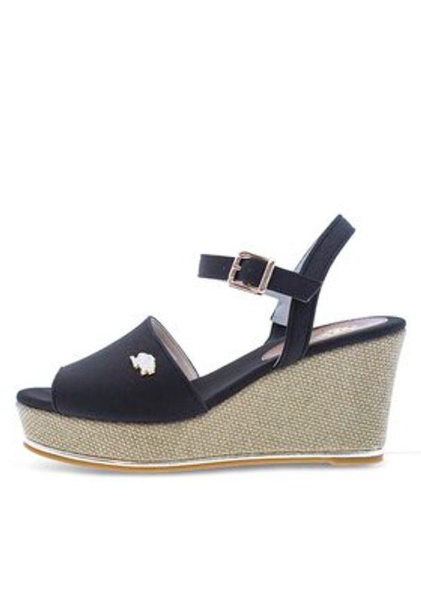 U.S. Polo Assn. Sandały Alyss ALYSSA012 Czarny. Kolor: czarny. Materiał: materiał