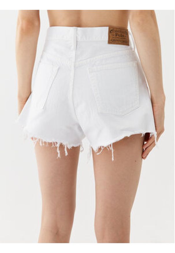 Polo Ralph Lauren Szorty jeansowe 211903421001 Biały Regular Fit. Kolor: biały. Materiał: bawełna, jeans