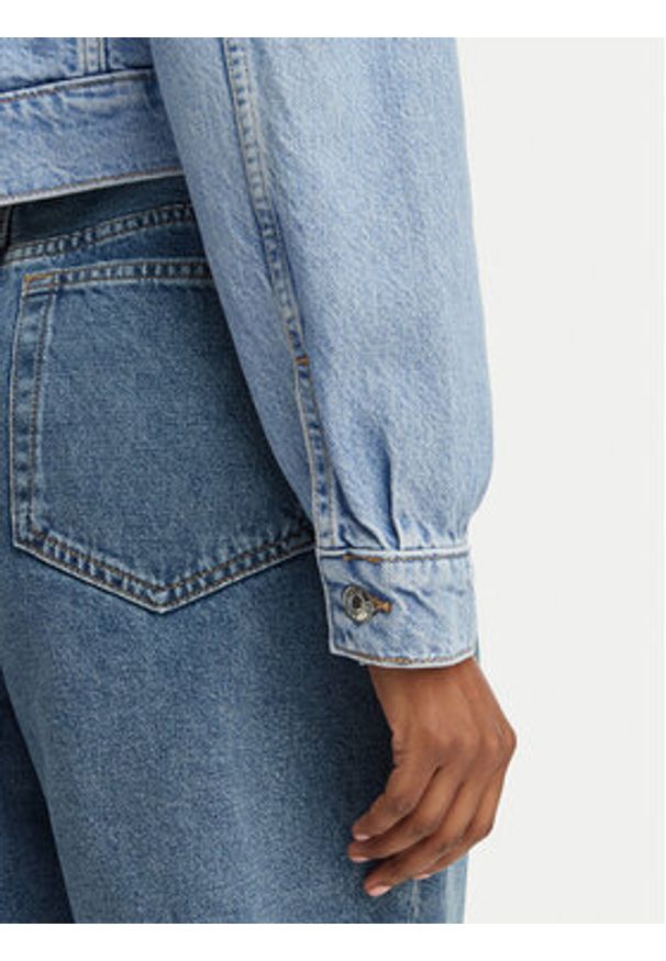 Hugo - HUGO Kurtka jeansowa Galatea 50557043 Niebieski jasny Regular Fit. Kolor: niebieski. Materiał: bawełna