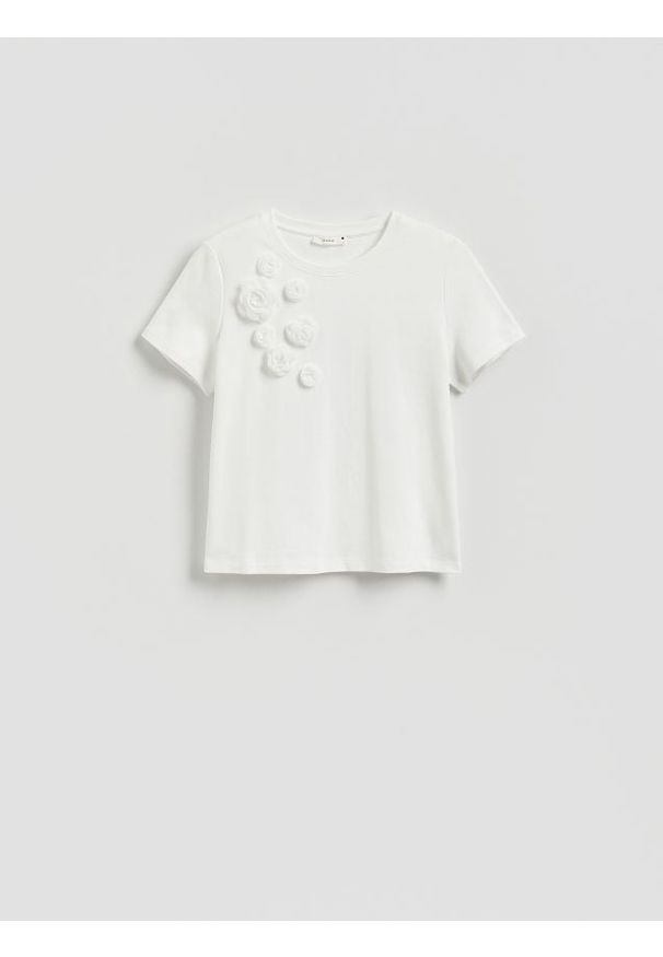 Reserved - T-shirt oversize z aplikacjami - wielobarwny. Materiał: bawełna. Wzór: aplikacja