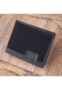 PAOLO PERUZZI - Portfel skórzany męskie RFID czarny Paolo Peruzzi T-02. Kolor: czarny. Materiał: bawełna #1