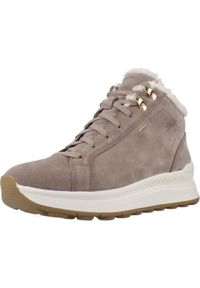 Geox - Kapcie GEOX D SPHERICA ACTIF X2 Brązowy. Kolor: brązowy. Materiał: tkanina, skóra. Styl: sportowy