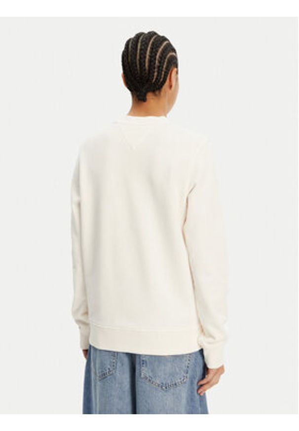 Tommy Jeans Bluza Tonal Crest DW0DW20637 Biały Regular Fit. Kolor: biały. Materiał: bawełna
