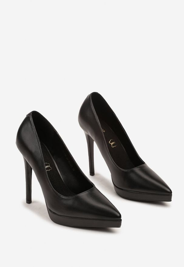 Born2be - Czarne Klasyczne Szpilki Vices z Wkładką ze Skóry Naturalnej Amarisse. Okazja: do pracy, na spotkanie biznesowe. Kolor: czarny. Materiał: skóra. Obcas: na szpilce. Styl: klasyczny