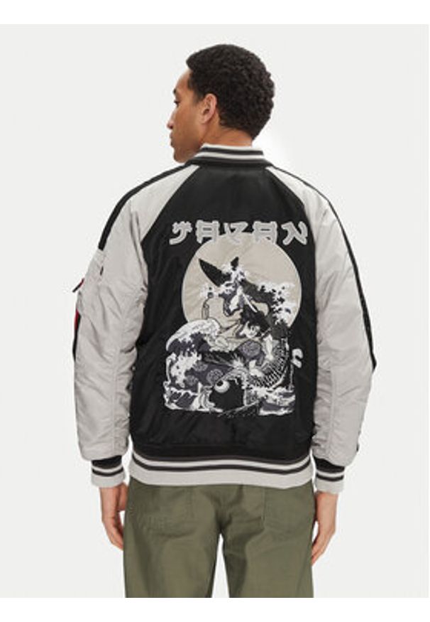 Alpha Industries Kurtka bomber Japan Warrior Souvenir 146101 Czarny Regular Fit. Kolor: czarny. Materiał: syntetyk