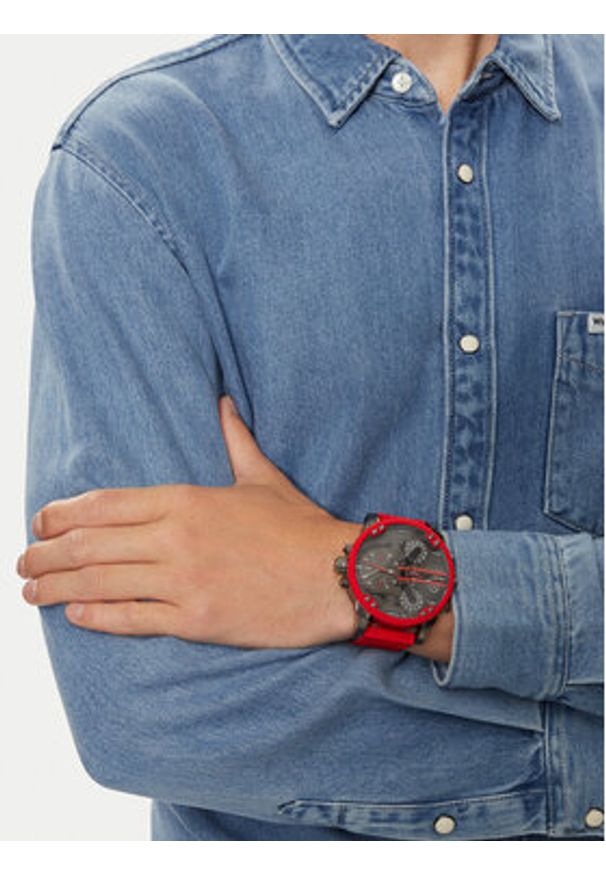 Diesel Zegarek The Daddies Series DZ7370 Czerwony. Kolor: czerwony