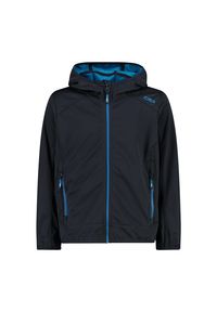 Kurtka dziecięca z kapturem CMP. Typ kołnierza: kaptur. Kolor: niebieski. Materiał: softshell. Styl: sportowy #1