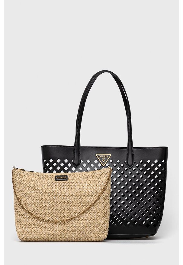 Guess torebka kolor czarny. Kolor: czarny. Rodzaj torebki: na ramię