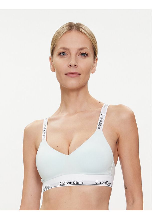 Calvin Klein Underwear Biustonosz bezfiszbinowy 000QF7059E Niebieski. Kolor: niebieski. Materiał: bawełna