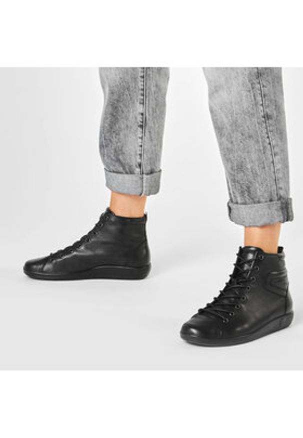 ecco - ECCO Trzewiki Soft 2.0 20652356723 Czarny. Kolor: czarny. Materiał: skóra