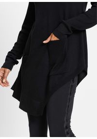 bonprix - Długi sweter z mieszanki wiskozy. Kolor: czarny. Materiał: wiskoza. Długość: długie. Styl: elegancki #3