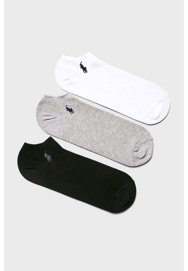 Polo Ralph Lauren - Skarpety (3-pack). Kolor: biały. Materiał: bawełna, materiał, poliamid, elastan. Wzór: gładki