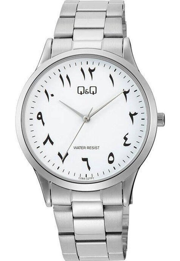 Zegarek Q&Q Zegarek QQ C08A-027P Męski Klasyczny Biała Tarcza .. Kolor: biały. Styl: klasyczny