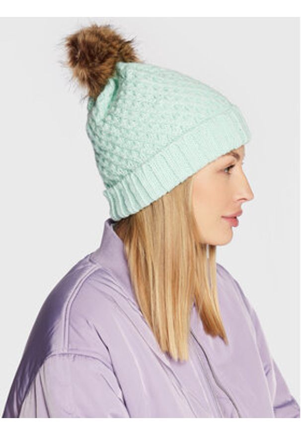 Roxy Czapka ERJHA04015 Zielony. Kolor: zielony. Materiał: materiał