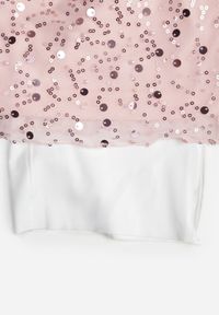 Renee - Różowa Dopasowana Sukienka VICES Zdobiona Cekinami i Wiązaniem Alethrolphi. Kolor: różowy. Wzór: aplikacja. Styl: elegancki, klasyczny #8