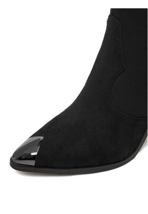 DeeZee Kowbojki 9353-1A Czarny. Kolor: czarny. Materiał: materiał