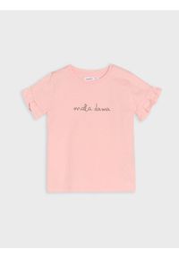 Sinsay - Koszulka "Mała dama" - różowy. Kolor: różowy #1