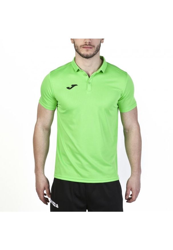 Koszulka polo do tenisa męska Joma Hobby. Typ kołnierza: polo. Kolor: zielony. Sport: tenis