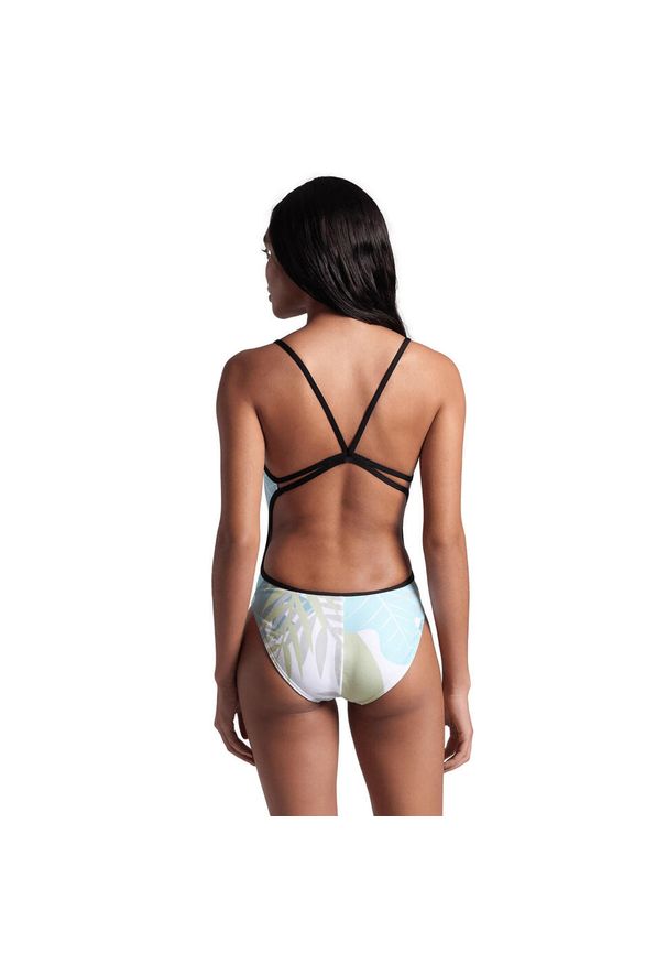 Strój kąpielowy damski jednoczęściowy kostium basen Arena Light Floral. Kolor: wielokolorowy, biały, czarny