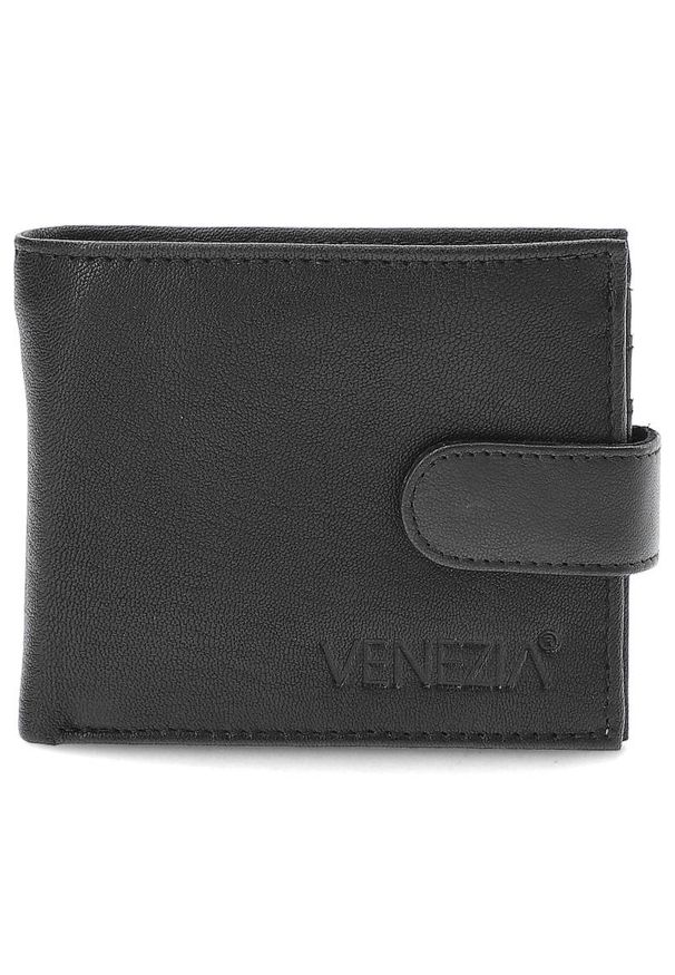 Venezia - Portfel VENEZIA - 11021JV Czarny. Kolor: czarny. Materiał: skóra