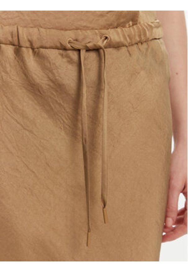 Marella Spódnica midi No 2513101055 Beżowy Regular Fit. Kolor: beżowy. Materiał: acetat