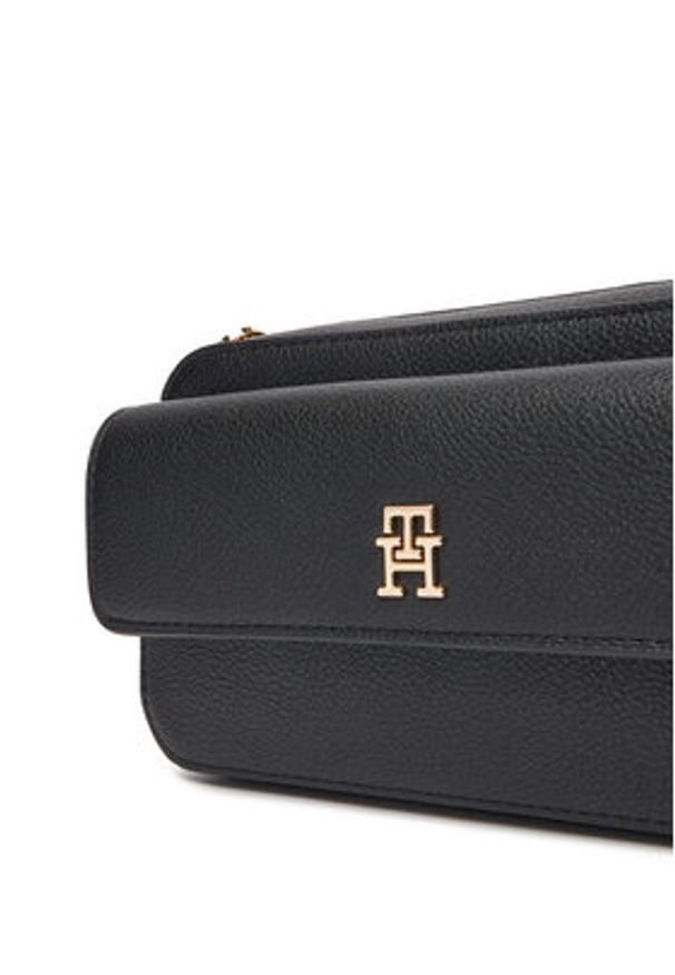 TOMMY HILFIGER - Tommy Hilfiger Torebka DISTINCT CAMERA BAG AW0AW17455 Czarny. Kolor: czarny. Materiał: skórzane