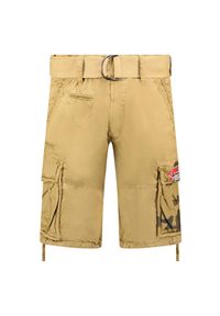 Bermudy Geographical Norway PASTEQUE EO MEN 063 beżowy męska (SX1425H/GNO-Beige). Kolor: beżowy. Sport: turystyka piesza #1