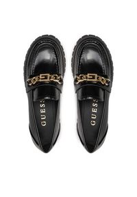 Guess Loafersy Almosty FLTALM ELE14 Czarny. Kolor: czarny. Materiał: skóra