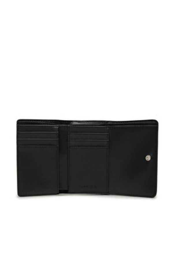 Calvin Klein Portfel damski Ck Must Small Trifold W/Zip LV04F1030G Czarny. Kolor: czarny. Materiał: skóra