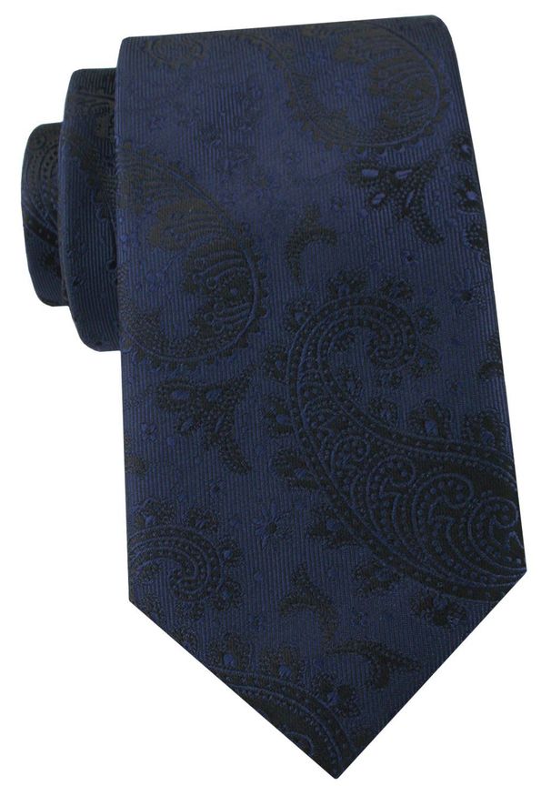 Krawat Męski - Angelo di Monti - Ciemnoniebieski, Motyw Kwiatowy. Kolor: niebieski. Materiał: tkanina. Wzór: kwiaty. Styl: elegancki, wizytowy