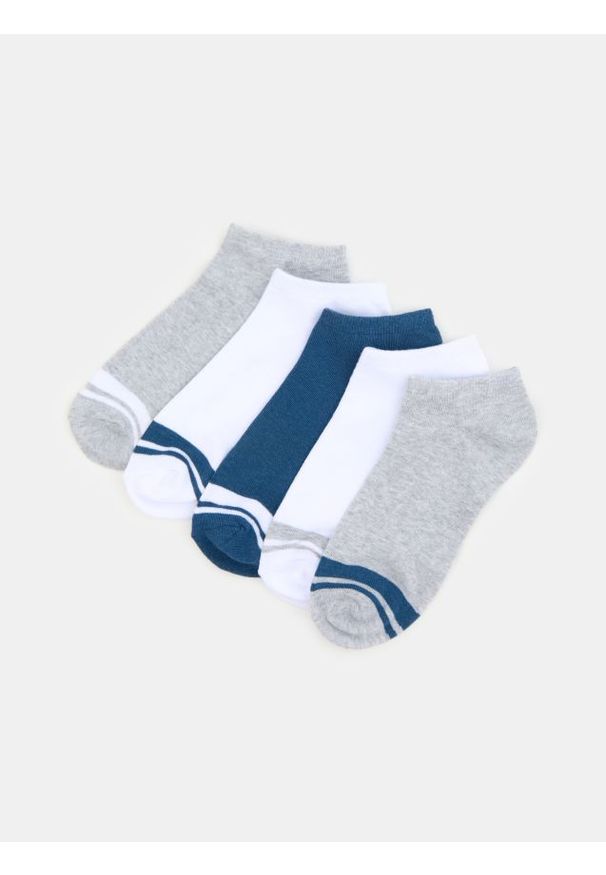 Sinsay - Krótkie skarpetki 5 pack - granatowy. Kolor: niebieski