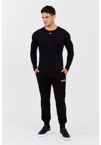 Diesel - DIESEL Czarny longsleeve męski D-RIBBER-LS-N, Rozmiar XL. Kolor: czarny. Materiał: materiał, elastan, bawełna. Długość rękawa: długi rękaw. Długość: długie #4