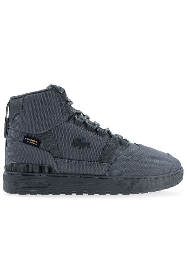 Buty męskie Lacoste T-Clip Winter Mid 225 1 SMA 750SMA0195-17C - szare. Kolor: szary. Materiał: guma, polar, materiał. Szerokość cholewki: normalna. Sezon: zima