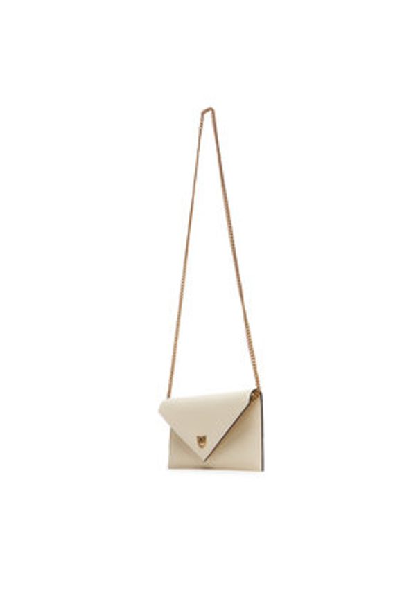 Pinko - PINKO Torebka Flat Purse Mini AI 25-26 PCPL 105347 A0F1 Écru. Materiał: skórzane