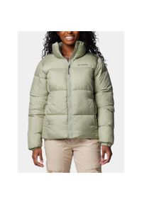 columbia - Płaszcz Zimowy Damski Columbia Puffect II. Kolor: zielony. Materiał: syntetyk, materiał, puch. Sezon: zima. Sport: turystyka piesza #1