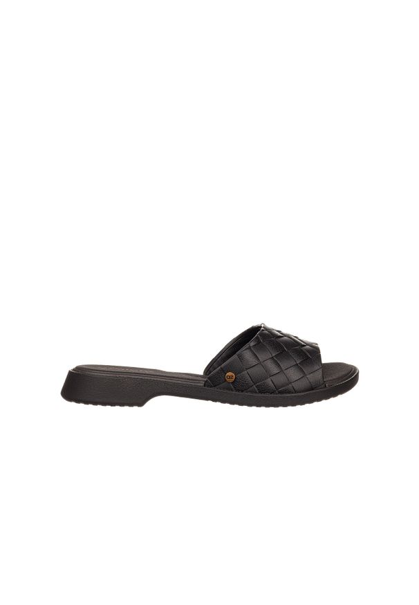 Klapki Azaleia Simone Comfy Flat Rast Black 198016, Czarny, Tworzywo. Kolor: czarny. Materiał: tworzywo sztuczne. Sezon: lato