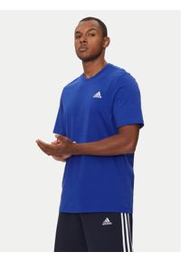 Adidas - adidas T-Shirt Essentials Single Jersey Embroidered Small Logo IC9284 Niebieski Regular Fit. Kolor: niebieski. Materiał: bawełna #1