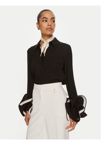 Elisabetta Franchi Koszula CA-T9-647E2-V490 Czarny Regular Fit. Kolor: czarny. Materiał: wiskoza #1