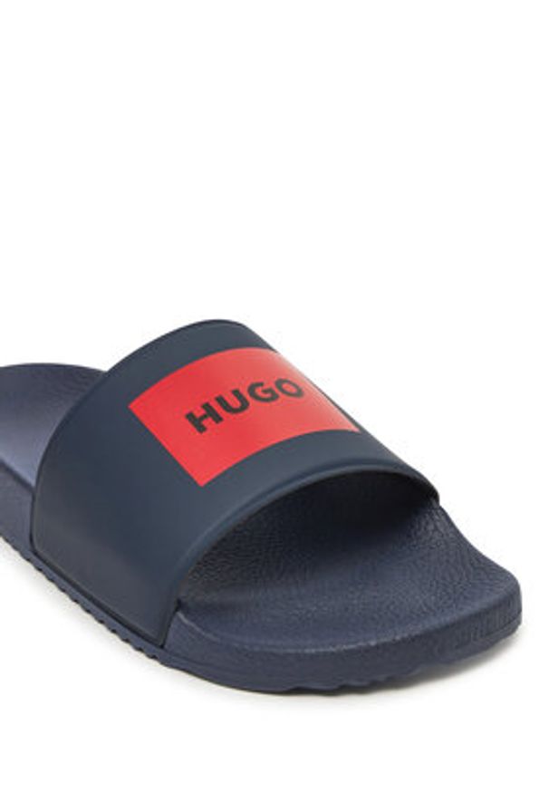 Hugo - HUGO Klapki Timein Slid 50548061 Granatowy. Kolor: niebieski. Materiał: syntetyk