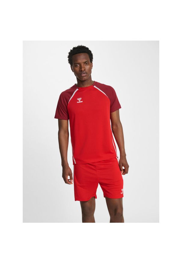 Koszulka Hummel Lead 2.0. Kolor: czerwony, brązowy, różowy, wielokolorowy. Sport: koszykówka