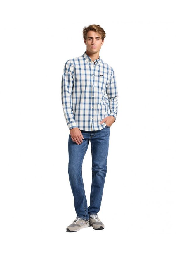 Lee - MESKA KOSZULA LEE LEE BUTTON DOWN ORION 112363896. Typ kołnierza: button down