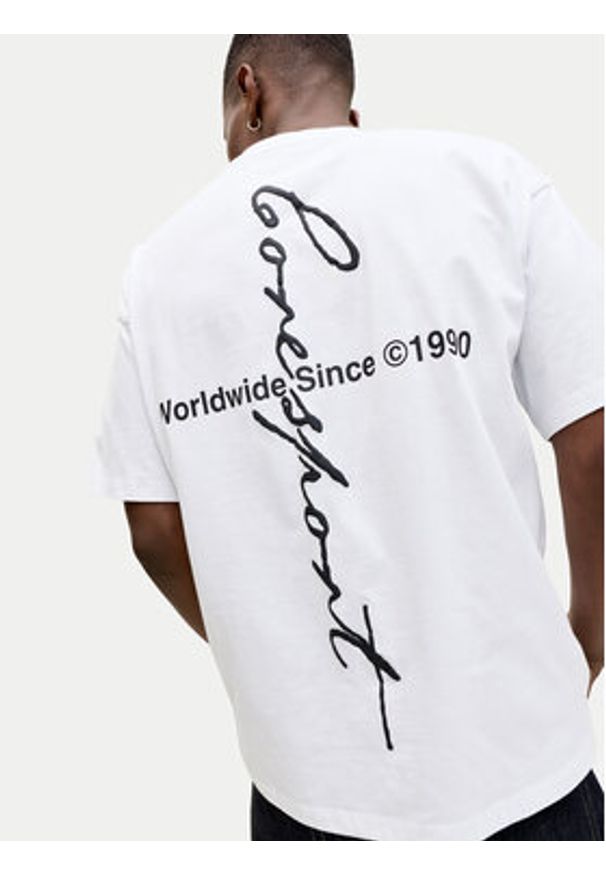 Jack & Jones T-Shirt Dust 12292982 Biały Loose Fit. Kolor: biały. Materiał: bawełna