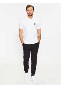 Karl Lagerfeld - KARL LAGERFELD Polo 745022 500221 Biały Regular Fit. Typ kołnierza: polo. Kolor: biały. Materiał: bawełna #5